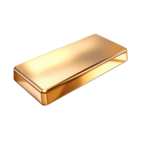 gold bar isolated on transparent background png