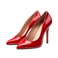 red high heel shoes isolated on transparent background png