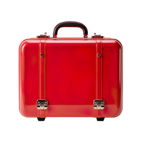 red suitcase isolated on transparent background png