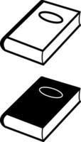 Closed Book Icons for School or Library. Illustration of a School Textbook. Education and Study. Literacy Day. Sign of the Encyclopedia of Wisdom vector