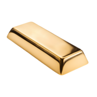 3D Gold Bar Isolated on Transparent Background png