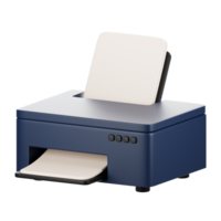 3d rendering office icon concept. 3d render printer png