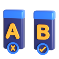 Two blue and yellow buttons with the letters abc and x png