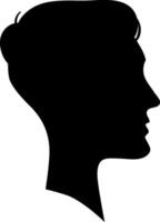 Side view silhouette of a young woman, representing elegance, confidence, and style vector