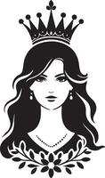 Princes icon silhouette for logo design. vector