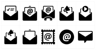 A set of 10 web marketing icons as letter, email, email address vector