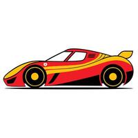 A cartoon racing car on a white background vector