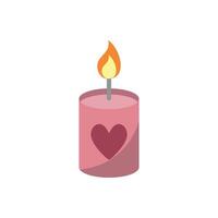 Valentine candle graphic reflects a chic and modern minimalist design vector