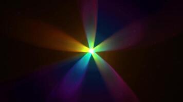 4k Stunning Rainbow Flower Shape Lights Motion Background video