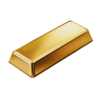 Gold bar on a white background png