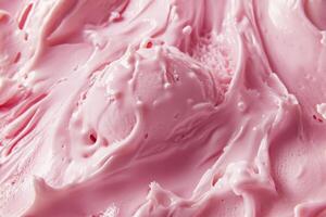 Creamy Pink Ice Cream Swirled Delightfully photo