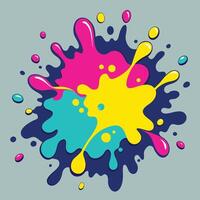 Vibrant paint splash artwork for design inspiration. vector