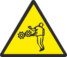 danger sign entrapment vector