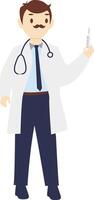 Male Doctor Professional with Stethoscope vector