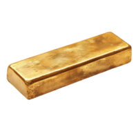 Isolated Gold Bar for Financial Illustrations and Investment Concepts on Transparent Background png