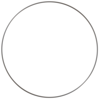 3D chrome ring on transparent background. Modern metallic element, circle, cut out. Y2k style, 2000s png