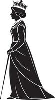 Royal Silhouette of a Queen vector