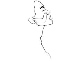 one line art woman vector