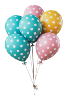 Polka dot balloons for celebration png