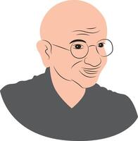 Mohandas Karamchand Gandhi hand drawn vector