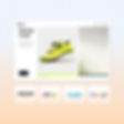 A sporting goods website with a featured image of a neon yellow cycling shoe and a close up of its mesh upper material.