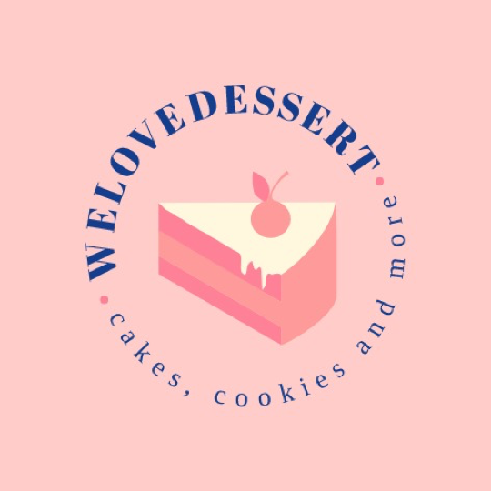 Logo We Love Dessert con fetta di torta