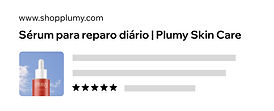 Uma página de pesquisa exibindo resultados para um sérum de reparo diário.