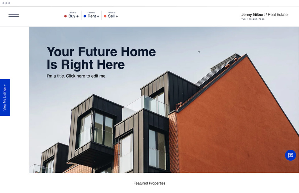 建築公司網站首頁。