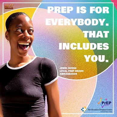 Meet our #BrooklynisPrEPd #PrEPAwareWeek2023 Ambassador, @jewelsaction! 🌟 A true New York native, Jewel's journey from military service to art and sexual health advocacy is truly inspiring. As a combat veteran, her commitment to service now extends to promoting sexual health and breaking down barriers for cis-gendered women accessing PrEP.   She believes that PrEP is a tool for everyone, regardless of color, age, religion, or gender. By sharing her personal experience, Jewel inspires us all to embrace our sexuality with confidence.   Join us this week to learn more about PrEP and take the first step towards prioritizing your sexual health. Visit www.brooklynisprep.com. No insurance? No worries, we've got you covered! #PrEPisforEveryBody" @tbhc_path @heatprogram 