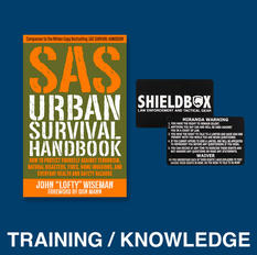 SAS Urban Survival Handbook, Metal Miranda Warning Card. Books and training materials for law enforcement officers.