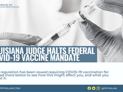 [COVID-19 Update] On Hold: Vaccine Mandate for Healthcare Workers