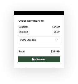 Order summary at CBD online store checkout.