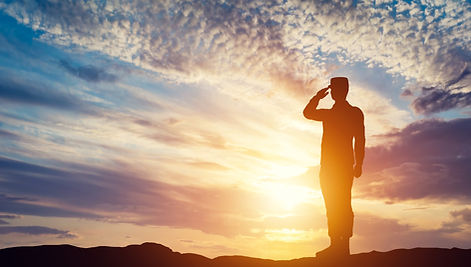 Soldier saluting