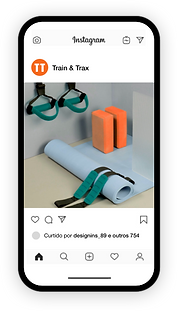 A página do Instagram de uma marca de fi