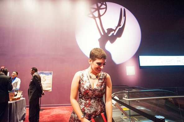 Suleika Jaouad arriving at the 34th Annual News and Documentary Emmy Awards.