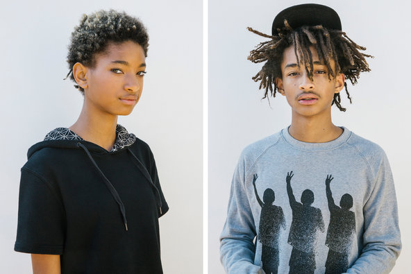 From left: Willow and Jaden Smith.