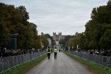 The Long Walk to Windsor Castle on Monday morning.