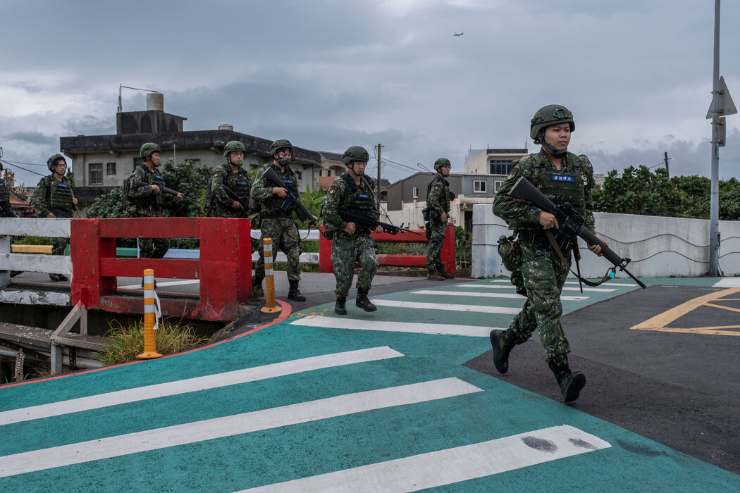 台灣去年夏天舉行的軍事演習。賴清德已承諾繼續加強台灣的軍隊建設。