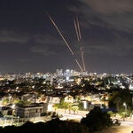 Israel’s Iron Dome missile defense system intercepted rockets after Iran fired a salvo of ballistic missiles on Tuesday.