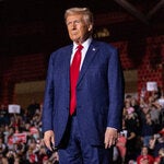 Former President Donald Trump during a campaign event in Michigan on Thursday.