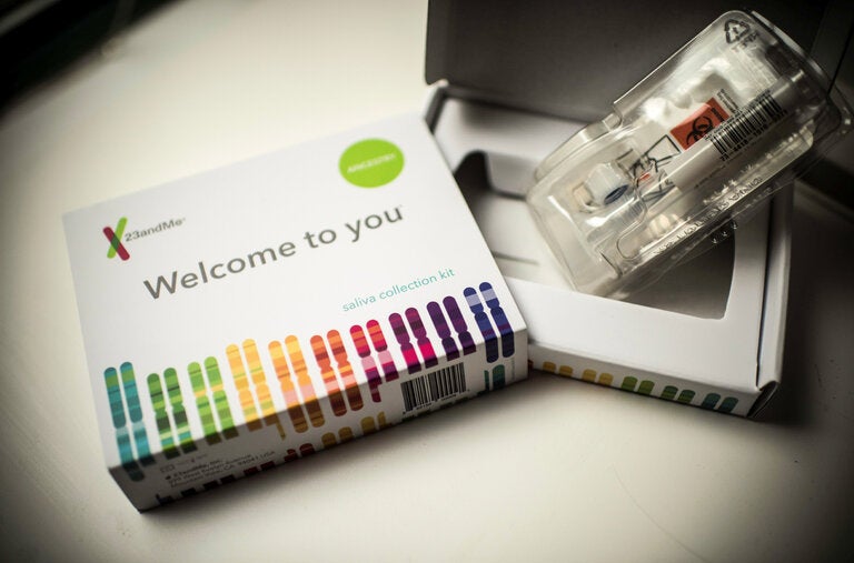 A 23andMe DNA testing kit. Though the company has said it is committed to customer privacy, data it has collected can potentially be vulnerable to breaches.