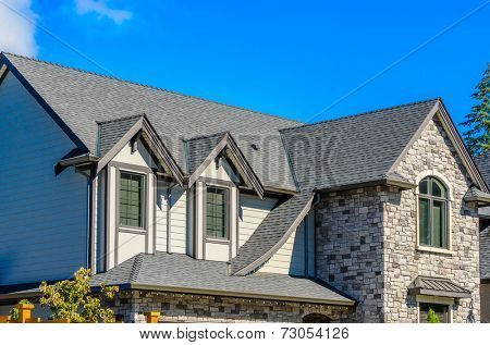 the roof of the house with nice window