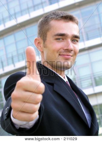 Businessman With Thumb Up