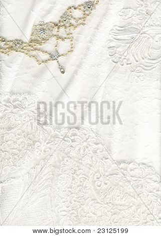 Beautiful white textile wedding background