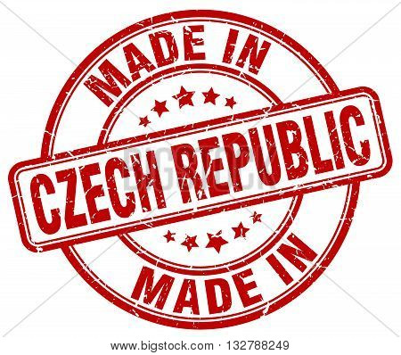 made in Czech Republic red round vintage stamp.Czech Republic stamp.Czech Republic seal.Czech Republic tag.Czech Republic.Czech Republic sign.Czech.Republic.Czech Republic label.stamp.made.in.made in.