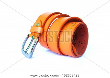 belt orange color on isolated white background