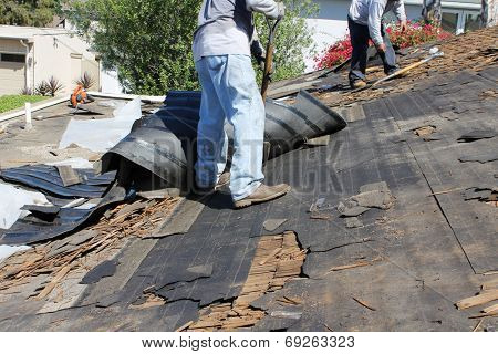 Home Roof Construction Site. Removal of old roof and replacement with all new materials. Roofs are an important part of any home, keeping it safe and dry from the elements and nosy neighbors.