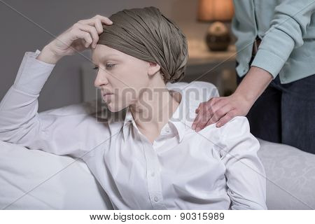 Elegant Woman Having Breast Cancer