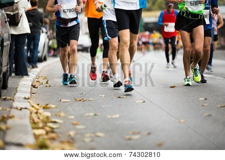 Marathon Running Race, People Feet