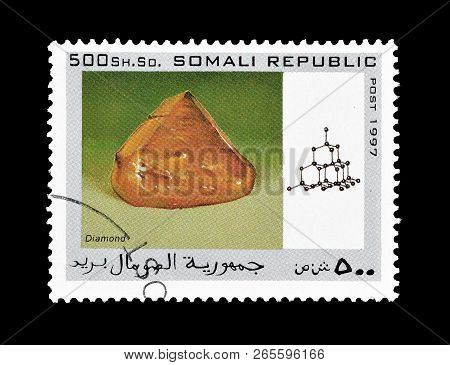 Somali Republic - Circa 1997 : Cancelled Postage Stamp Printed By Somali Republic, That Shows Diamon